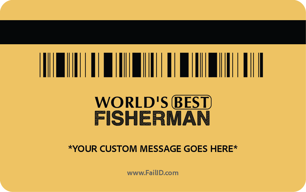 World’s Best Fisherman – Novelty Gift ID Card