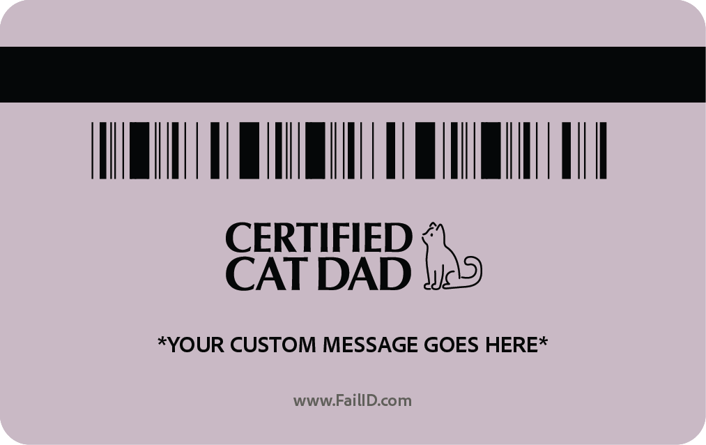 Cat Dad - Novelty Gift ID card