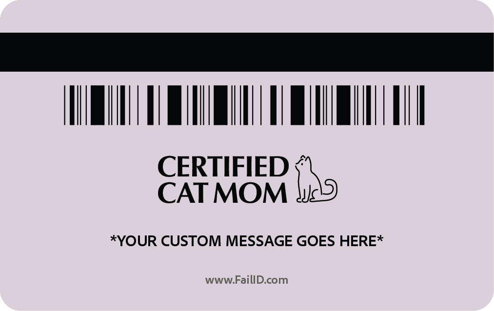 Cat Mom - Novelty Gift ID card