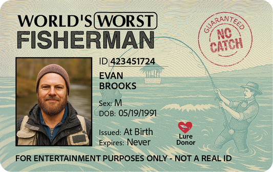 World’s Worst Fisherman – Novelty Gift ID Card